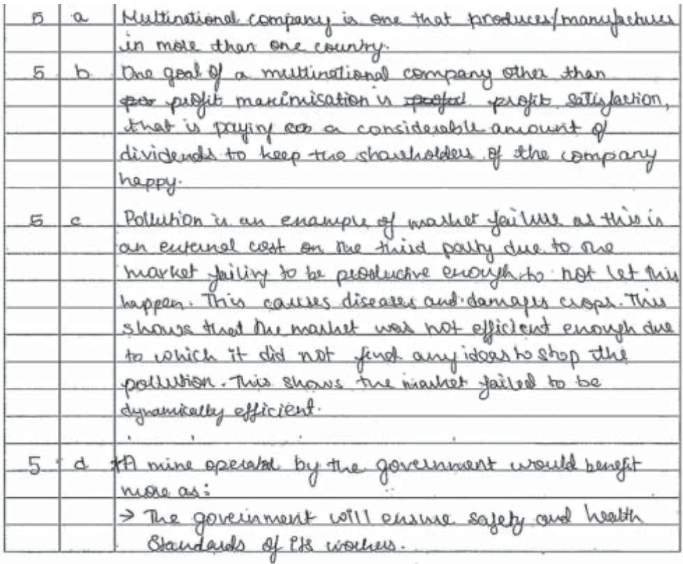 Example Candidate Responses (Standards Booklet)